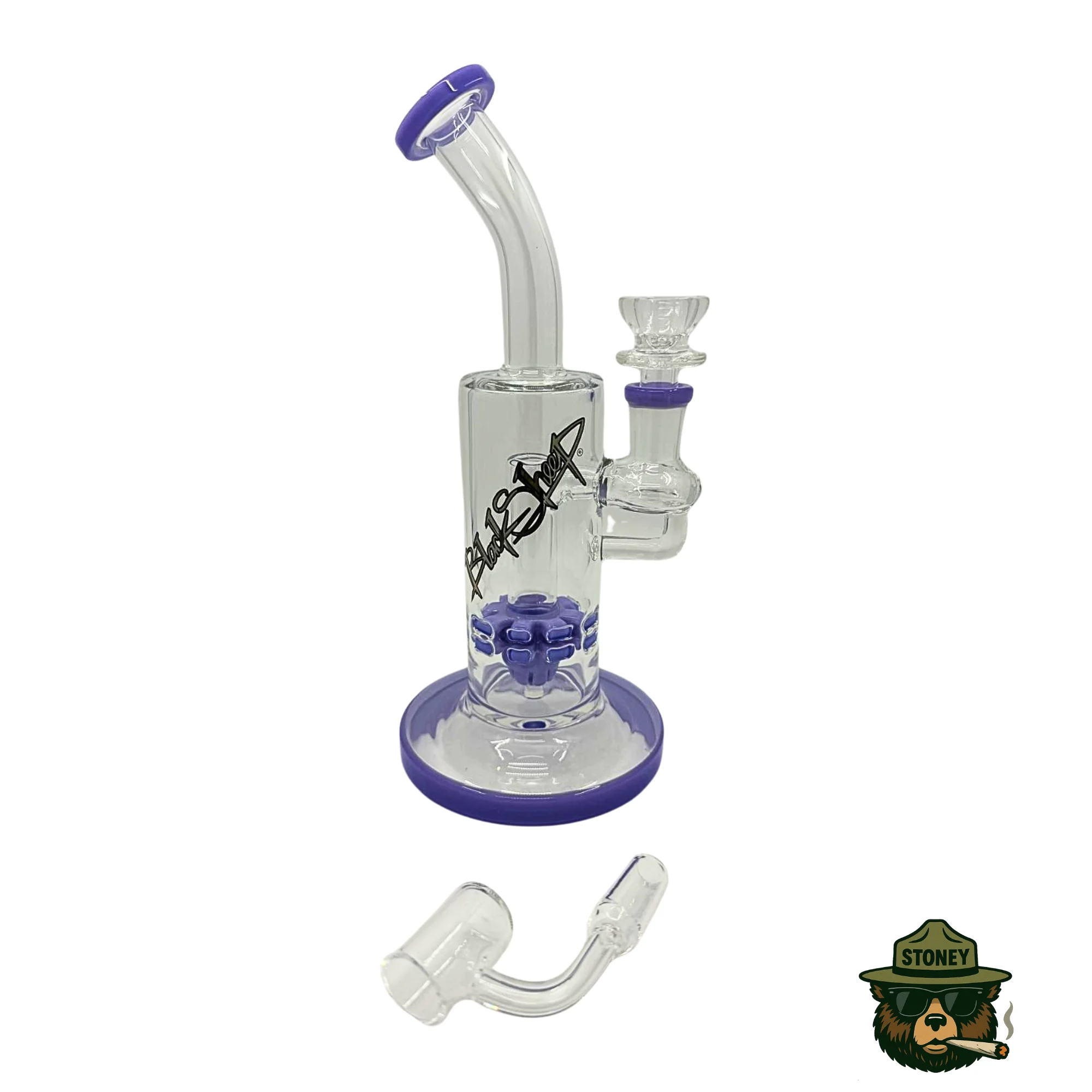 Handcrafted Black Sheep Glass Water Pipe 13” - #1142